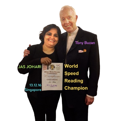 Jas Johari — World Speed Reading Champion with Tony Buzan, Singapore 2016